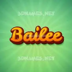 bailee in Green Rays style - 3D name wallpaper