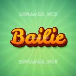 bailie in Green Rays style - 3D name wallpaper