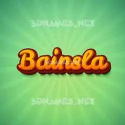bainsla in Green Rays style - 3D name wallpaper