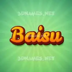 baisu in Green Rays style - 3D name wallpaper