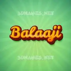 balaaji in Green Rays style - 3D name wallpaper
