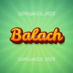 balach in Green Rays style - 3D name wallpaper