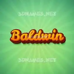 baldwin in Green Rays style - 3D name wallpaper