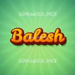 balesh in Green Rays style - 3D name wallpaper