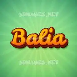 balia in Green Rays style - 3D name wallpaper