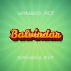 balvindar in Green Rays style - 3D name wallpaper