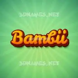 bambii in Green Rays style - 3D name wallpaper