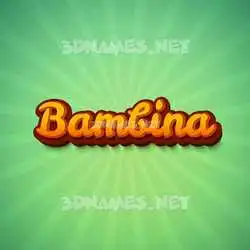 bambina in Green Rays style - 3D name wallpaper
