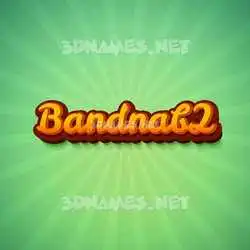 bandnab2 in Green Rays style - 3D name wallpaper