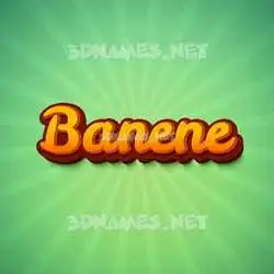 banene in Green Rays style - 3D name wallpaper