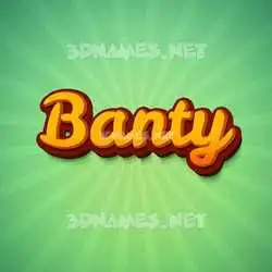 banty in Green Rays style - 3D name wallpaper