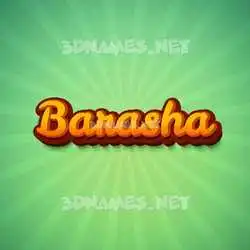 barasha in Green Rays style - 3D name wallpaper