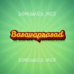basavaprasad in Green Rays style - 3D name wallpaper