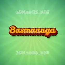 basmaaaga in Green Rays style - 3D name wallpaper