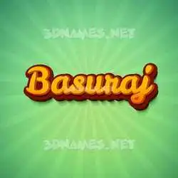 basuraj in Green Rays style - 3D name wallpaper