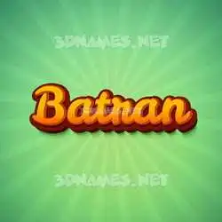 batran in Green Rays style - 3D name wallpaper