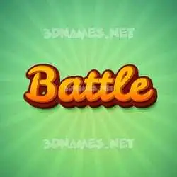 battle in Green Rays style - 3D name wallpaper