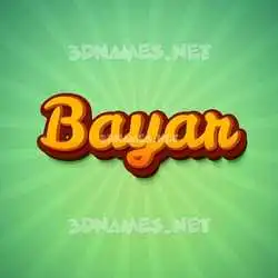 bayar in Green Rays style - 3D name wallpaper