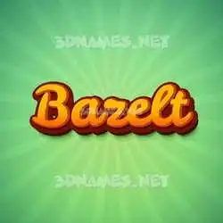 bazelt in Green Rays style - 3D name wallpaper