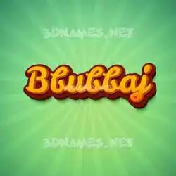 bbubbaj in Green Rays style - 3D name wallpaper