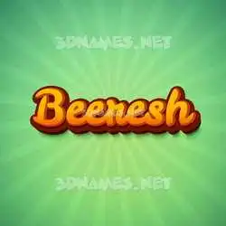 beeresh in Green Rays style - 3D name wallpaper