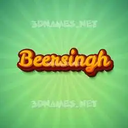 beersingh in Green Rays style - 3D name wallpaper