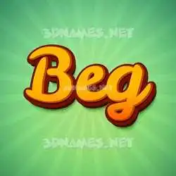 beg in Green Rays style - 3D name wallpaper