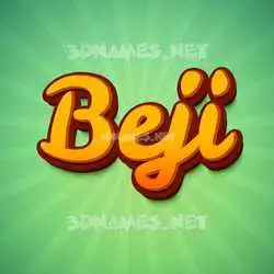 beji in Green Rays style - 3D name wallpaper
