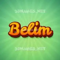 belim in Green Rays style - 3D name wallpaper