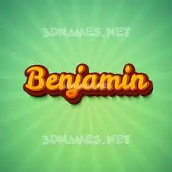 benjamin in Green Rays style - 3D name wallpaper
