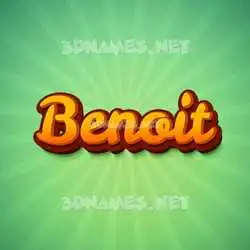benoit in Green Rays style - 3D name wallpaper