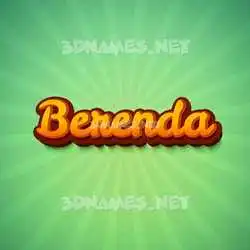 berenda in Green Rays style - 3D name wallpaper