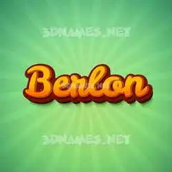 berlon in Green Rays style - 3D name wallpaper