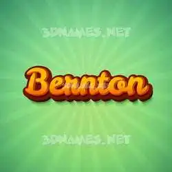 bernton in Green Rays style - 3D name wallpaper