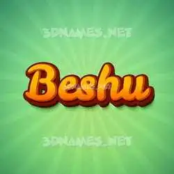 beshu in Green Rays style - 3D name wallpaper
