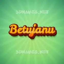 betujanu in Green Rays style - 3D name wallpaper