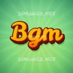 bgm in Green Rays style - 3D name wallpaper