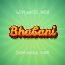 bhabani in Green Rays style - 3D name wallpaper