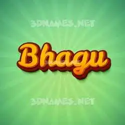 bhagu in Green Rays style - 3D name wallpaper