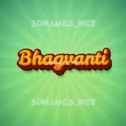 bhagvanti in Green Rays style - 3D name wallpaper