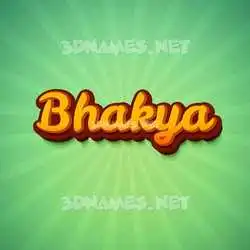 bhakya in Green Rays style - 3D name wallpaper