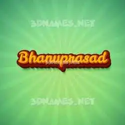 bhanuprasad in Green Rays style - 3D name wallpaper