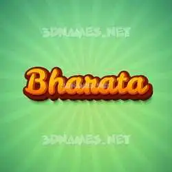 bharata in Green Rays style - 3D name wallpaper