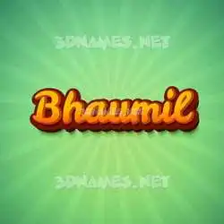 bhaumil in Green Rays style - 3D name wallpaper