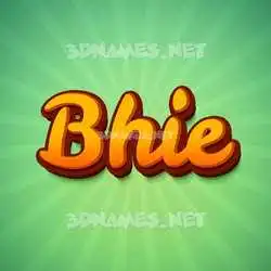 bhie in Green Rays style - 3D name wallpaper