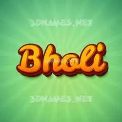 bholi in Green Rays style - 3D name wallpaper