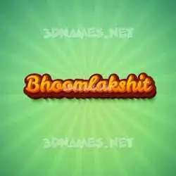 bhoomlakshit in Green Rays style - 3D name wallpaper
