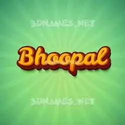 bhoopal in Green Rays style - 3D name wallpaper