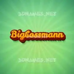 bigbossmann in Green Rays style - 3D name wallpaper