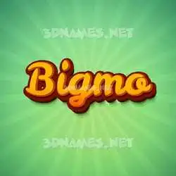 bigmo in Green Rays style - 3D name wallpaper